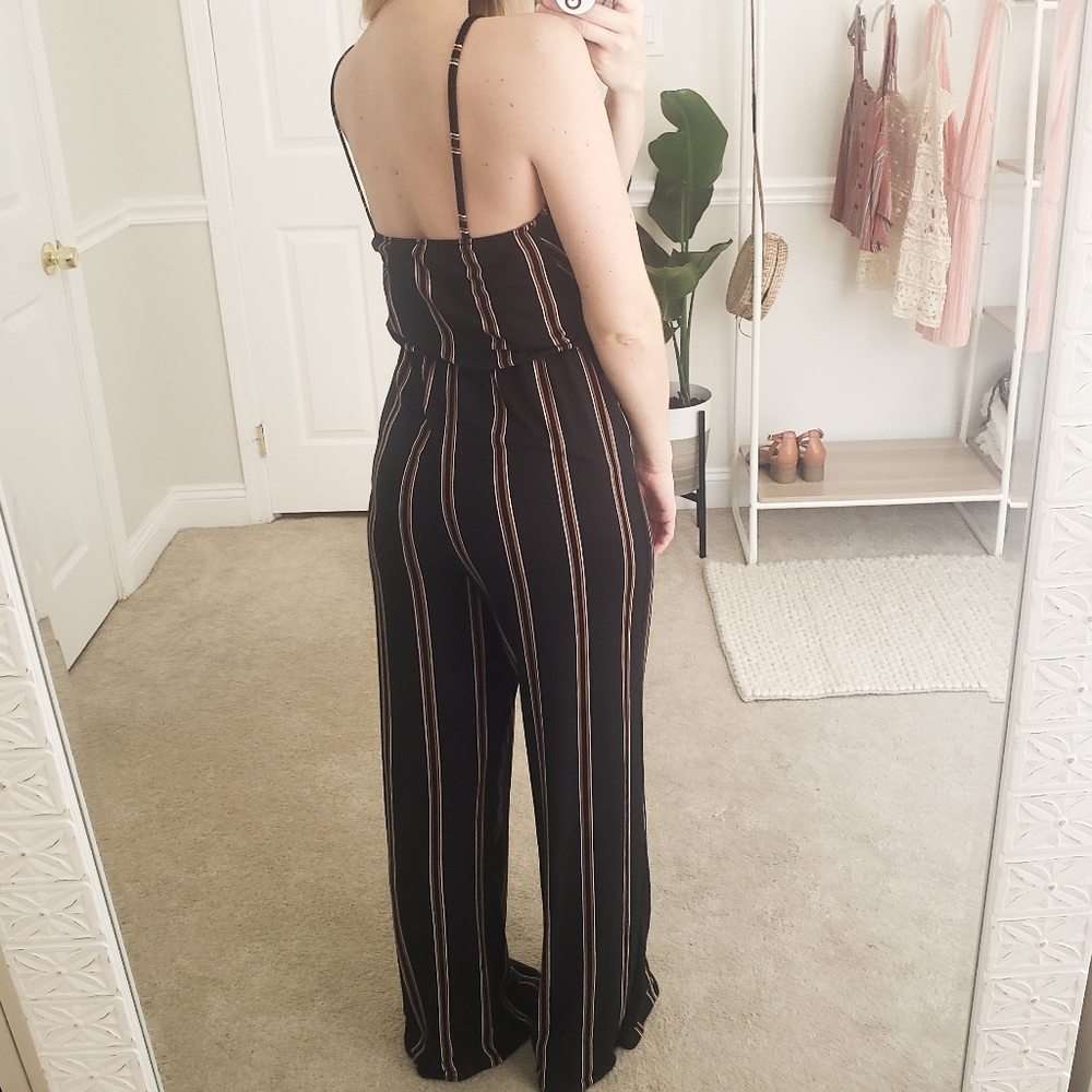 ⬇️ Black Striped Knit Cami Jumpsuit 1 LEFT! - Picture 4 of 8